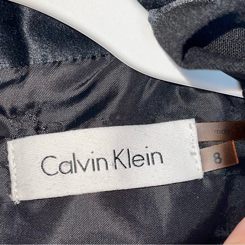 CALVIN KLEIN Black Dress sleeveless high neckline and button back - Picture 3 of 16
